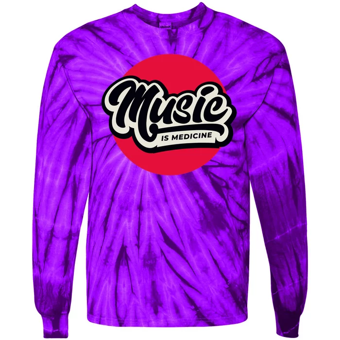 Music is Medicine Tie-Dye Long Sleeve Shirt