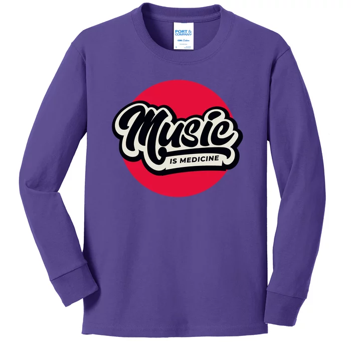 Music is Medicine Kids Long Sleeve Shirt