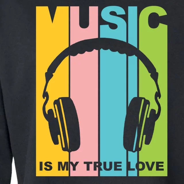 Music Is My True Love Cropped Pullover Crew