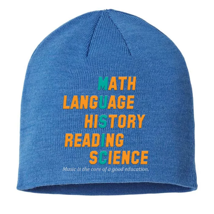 Music Is The Core Of A Good Education 8 1/2in Sustainable Knit Beanie