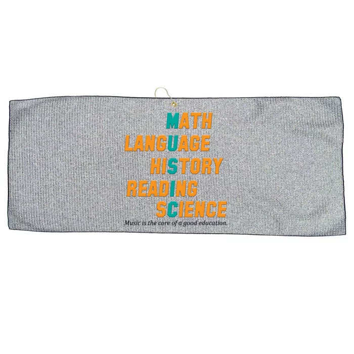 Music Is The Core Of A Good Education Large Microfiber Waffle Golf Towel