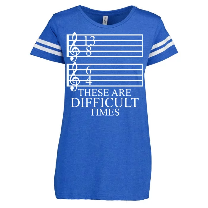 Music Teacher These Are Difficult Times Enza Ladies Jersey Football T-Shirt