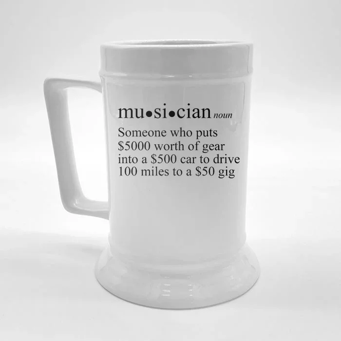 Musician Definition Front & Back Beer Stein