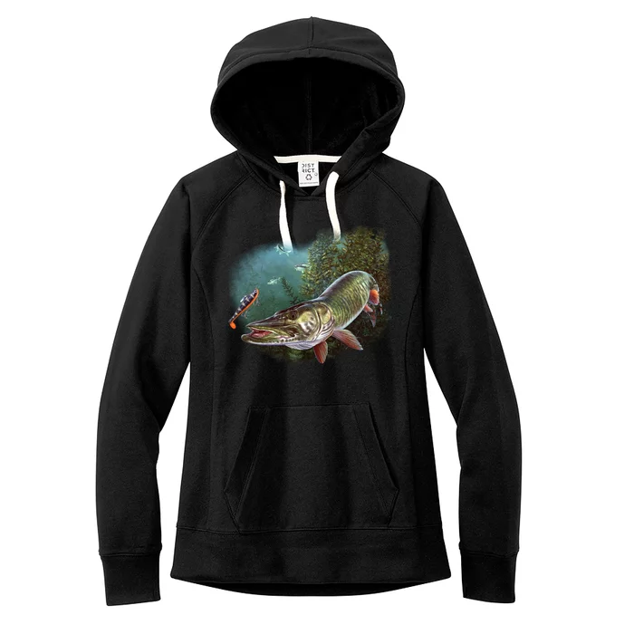 Musky Chase Fishing Women's Fleece Hoodie