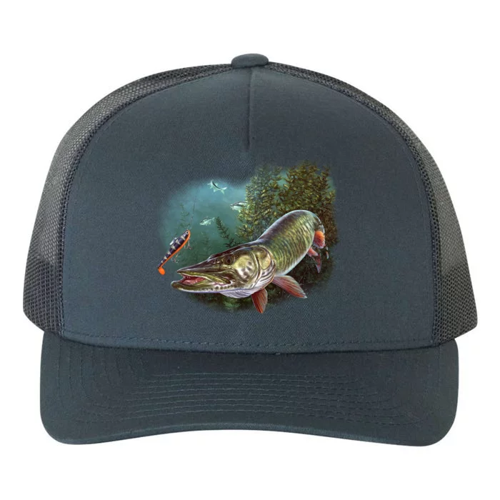 Musky Chase Fishing Yupoong Adult 5-Panel Trucker Hat