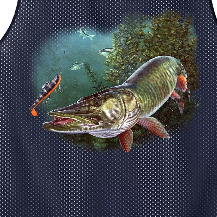 Musky Chase Fishing Mesh Reversible Basketball Jersey Tank