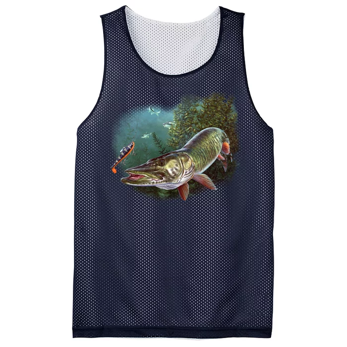 Musky Chase Fishing Mesh Reversible Basketball Jersey Tank