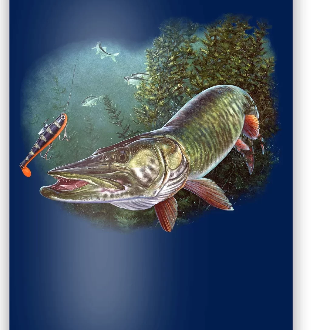 Musky Chase Fishing Poster