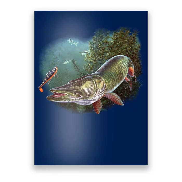 Musky Chase Fishing Poster