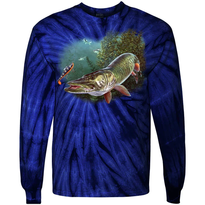 Musky Chase Fishing Tie-Dye Long Sleeve Shirt