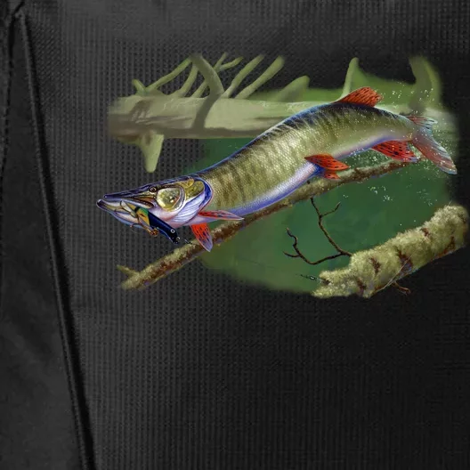 Musky Escape Route Fishing City Backpack