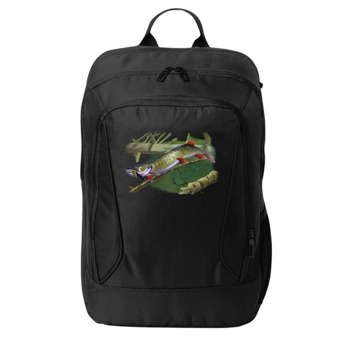 Musky Escape Route Fishing City Backpack