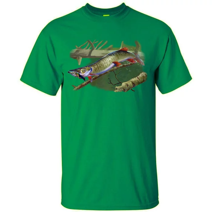 Musky Escape Route Fishing Tall T-Shirt