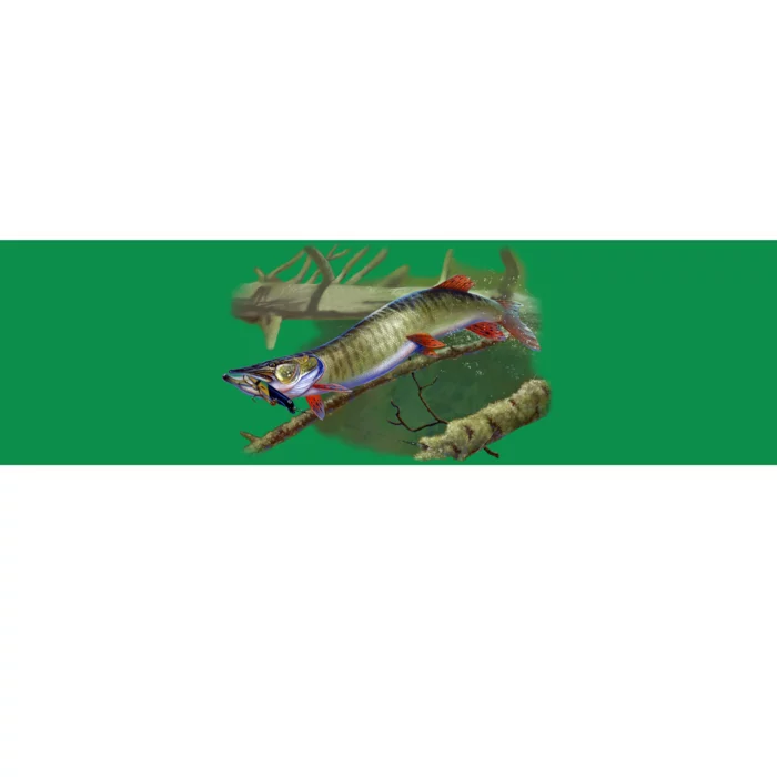 Musky Escape Route Fishing Bumper Sticker