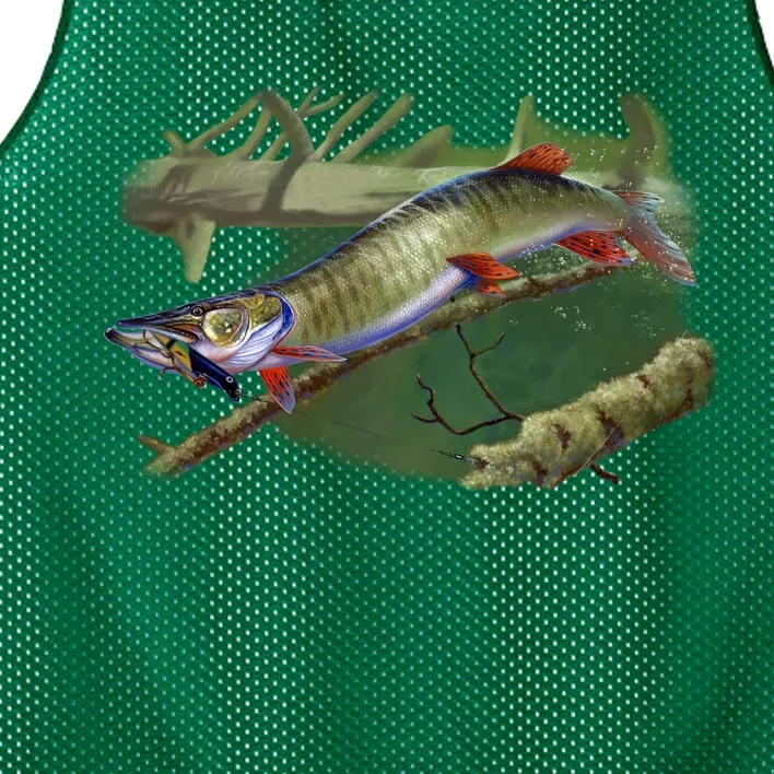 Musky Escape Route Fishing Mesh Reversible Basketball Jersey Tank