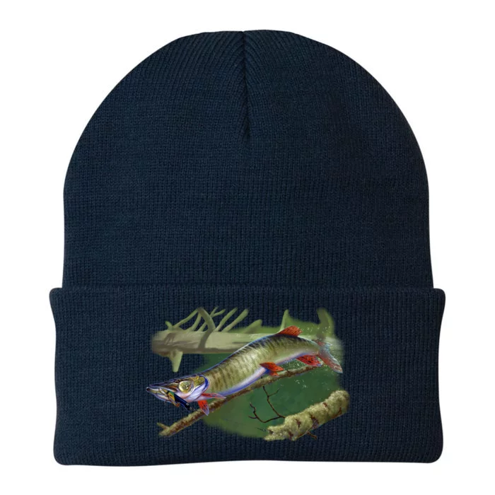 Musky Escape Route Fishing Knit Cap Winter Beanie