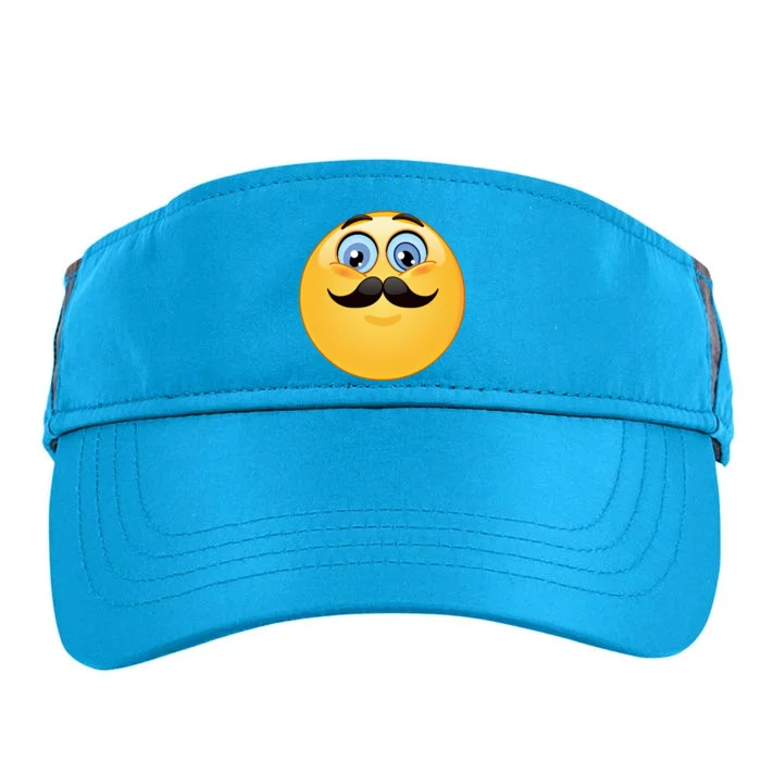 Mustache Emoji Smiley Face Adult Drive Performance Visor