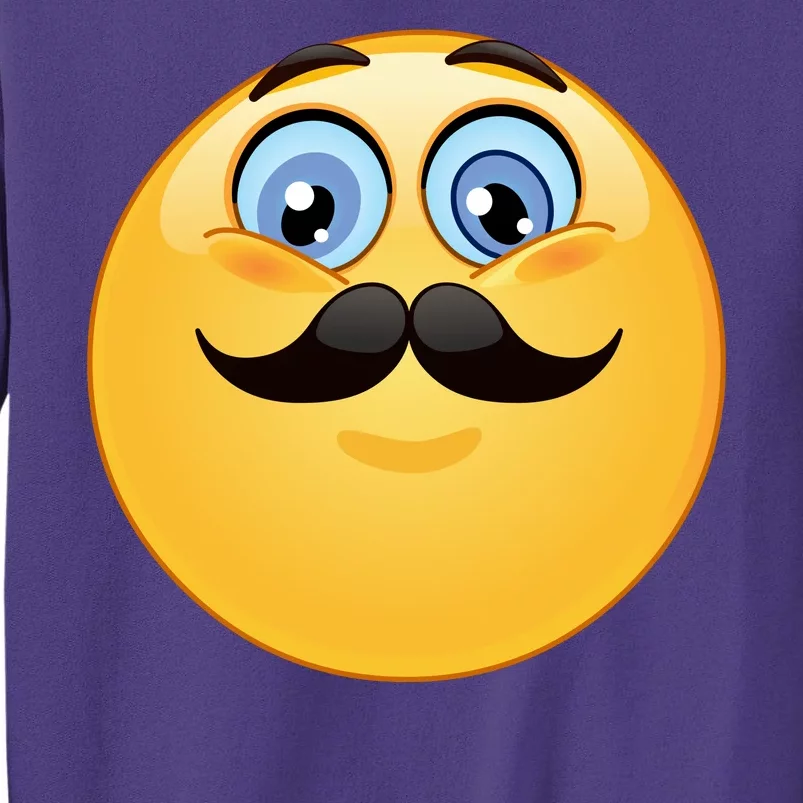 Mustache Emoji Smiley Face Sweatshirt