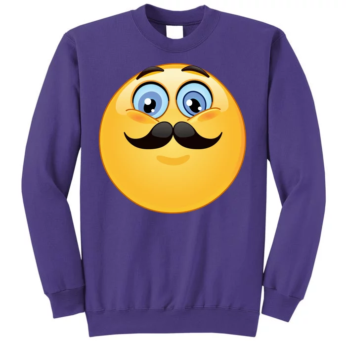 Mustache Emoji Smiley Face Sweatshirt