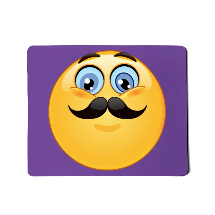 Mustache Emoji Smiley Face Mousepad