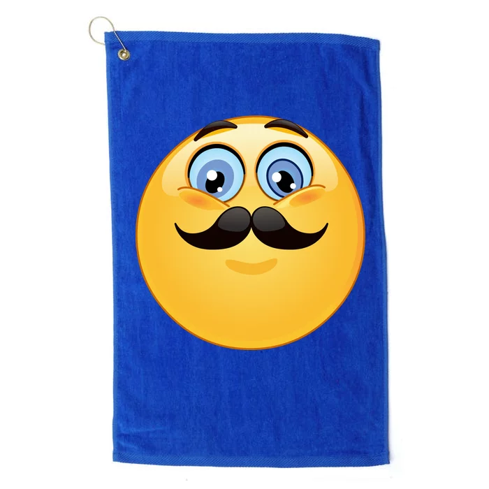 Mustache Emoji Smiley Face Platinum Collection Golf Towel