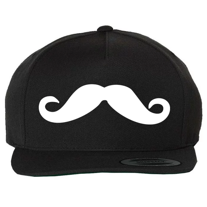 Mustache Logo Wool Snapback Cap