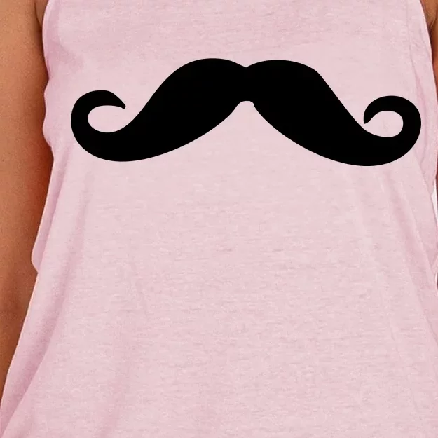 Mustache Logo Women's Knotted Racerback Tank