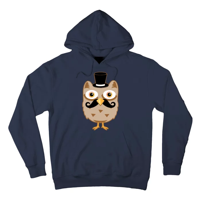 Mustache Owl With Hat Hoodie