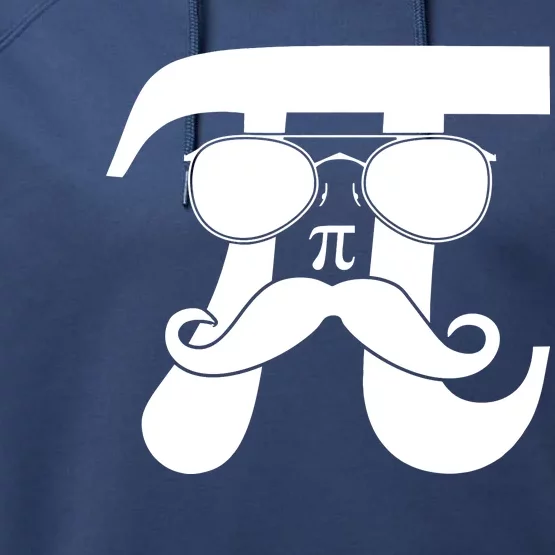 Mustache Pi Face Performance Fleece Hoodie