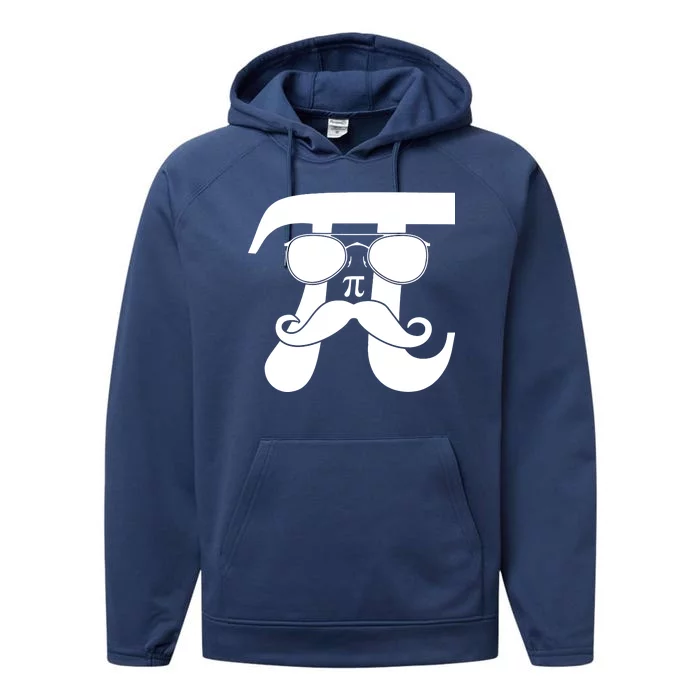 Mustache Pi Face Performance Fleece Hoodie