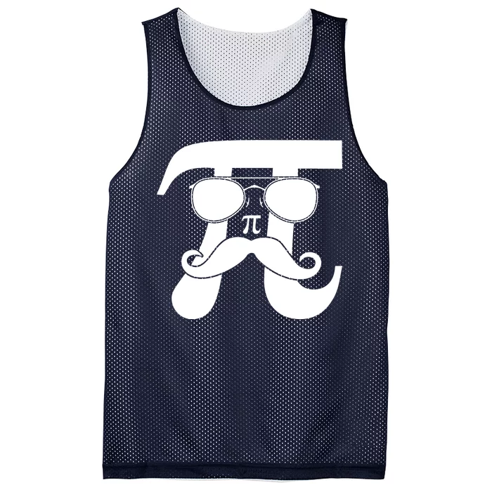 Mustache Pi Face Mesh Reversible Basketball Jersey Tank