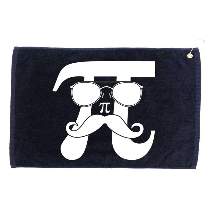 Mustache Pi Face Grommeted Golf Towel