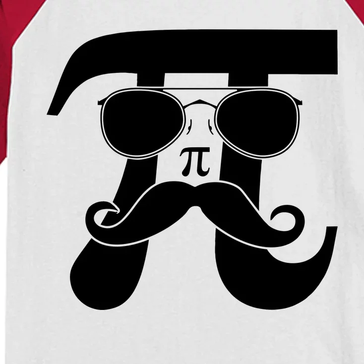 Mustache Pi Face Kids Colorblock Raglan Jersey