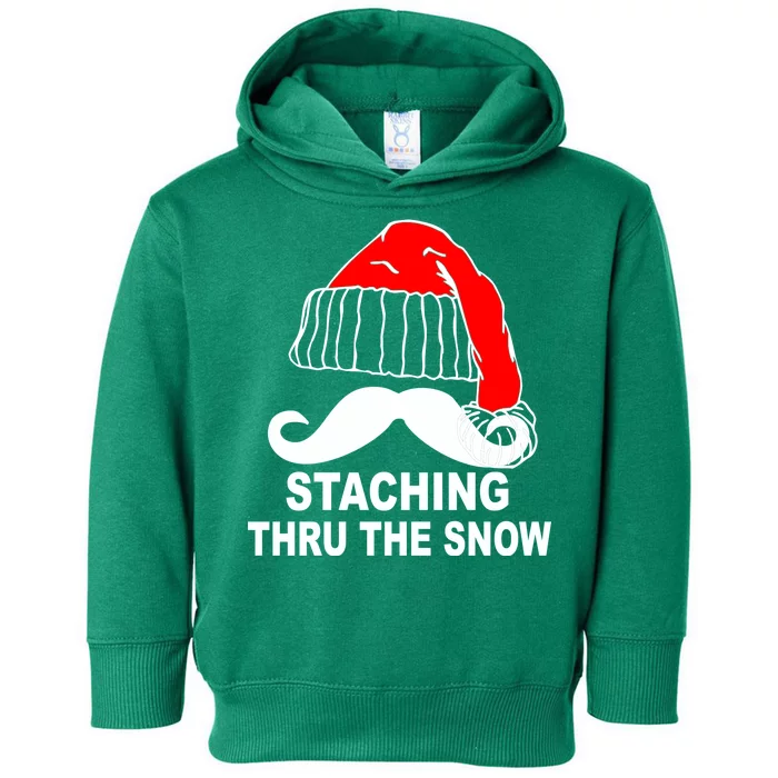 Mustache Thru The Snow Toddler Hoodie