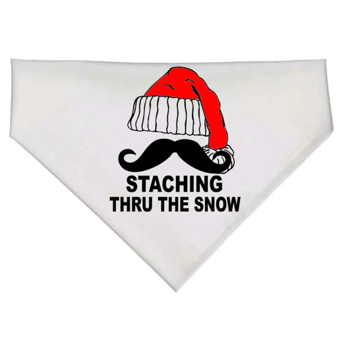 Mustache Thru The Snow USA-Made Doggie Bandana