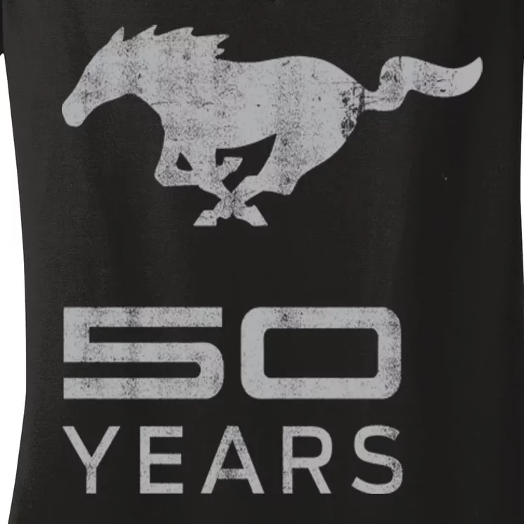 Mustang 50 Years Women's V-Neck T-Shirt