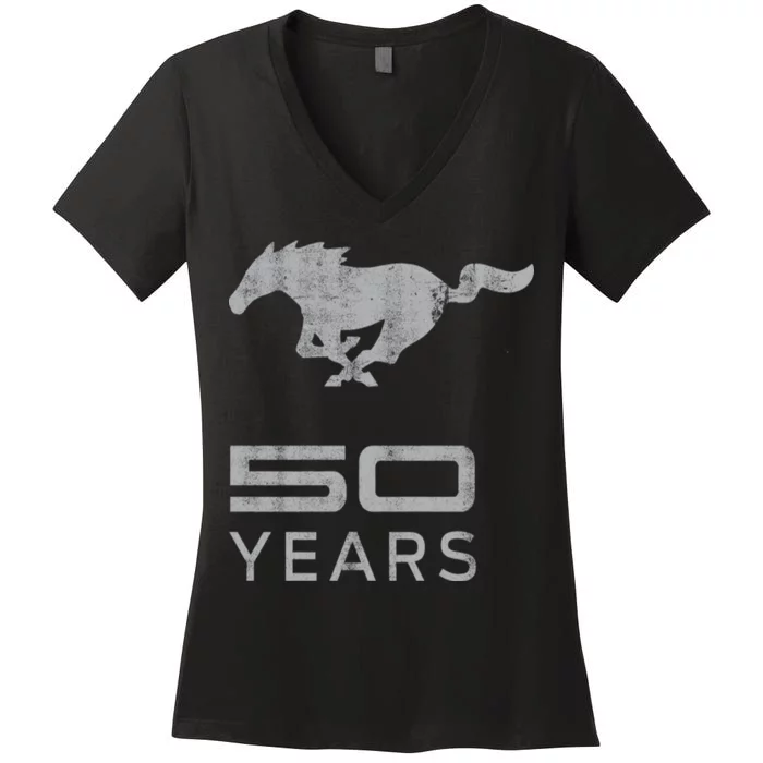 Mustang 50 Years Women's V-Neck T-Shirt