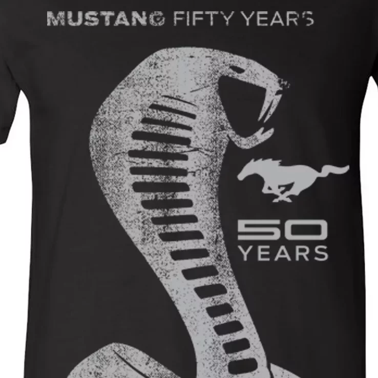 MUSTANG 50 YEARS COBRA - Official V-Neck T-Shirt