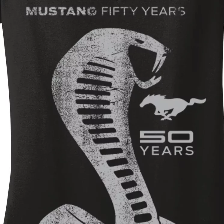 MUSTANG 50 YEARS COBRA - Official Women's V-Neck T-Shirt