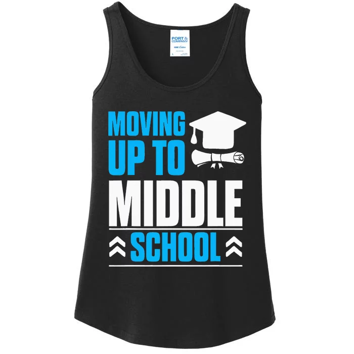 Moving Up To Middle School Elementary School Graduation Ladies Essential Tank