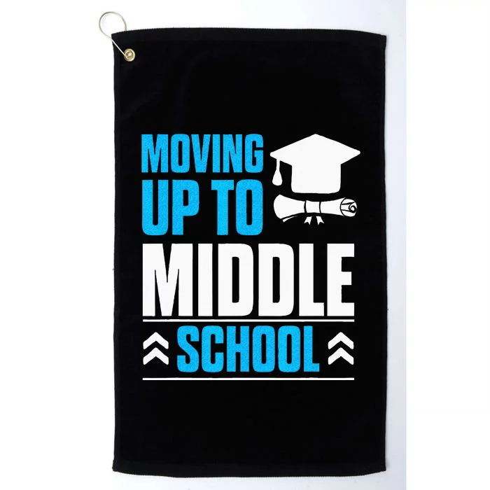 Moving Up To Middle School Elementary School Graduation Platinum Collection Golf Towel