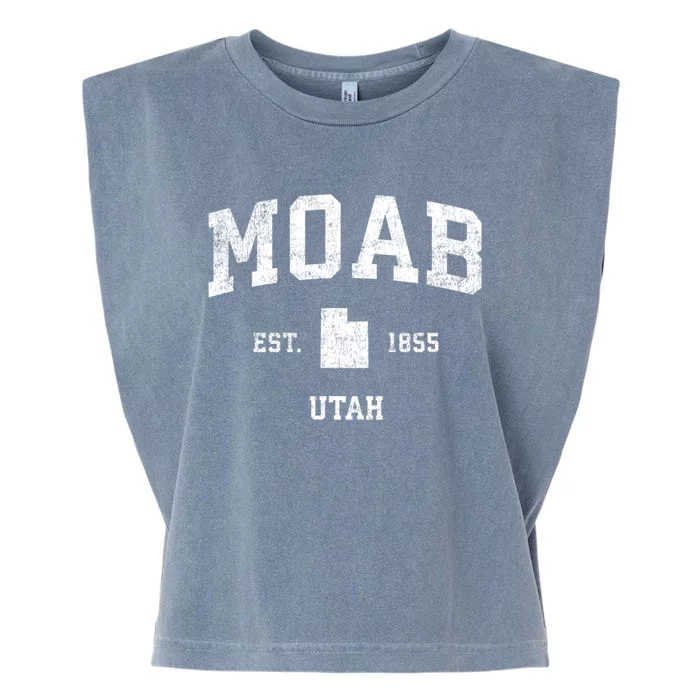 Moab Utah Ut Vintage Sports Garment-Dyed Women's Muscle Tee