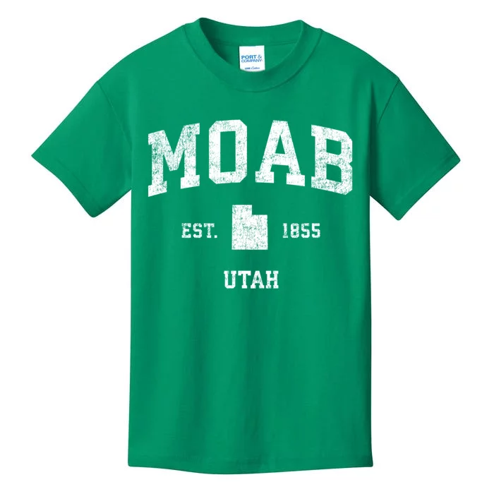 Moab Utah Ut Vintage Sports Kids T-Shirt