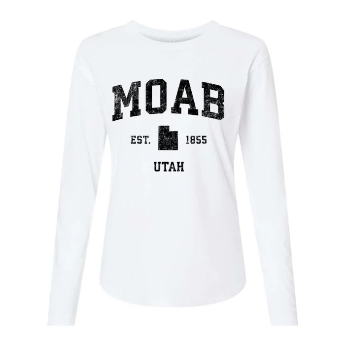 Moab Utah Ut Vintage Sports Womens Cotton Relaxed Long Sleeve T-Shirt