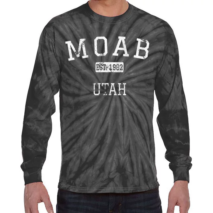 Moab Utah UT Vintage Tie-Dye Long Sleeve Shirt