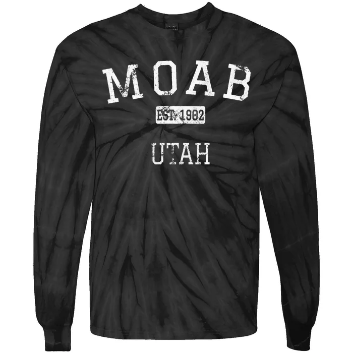 Moab Utah UT Vintage Tie-Dye Long Sleeve Shirt