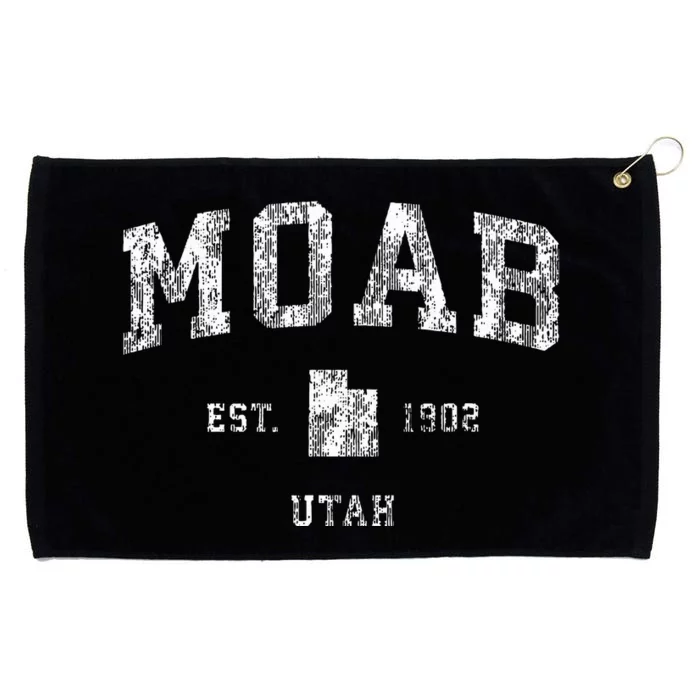 Moab Utah Ut Vintage Athletic Sports Grommeted Golf Towel