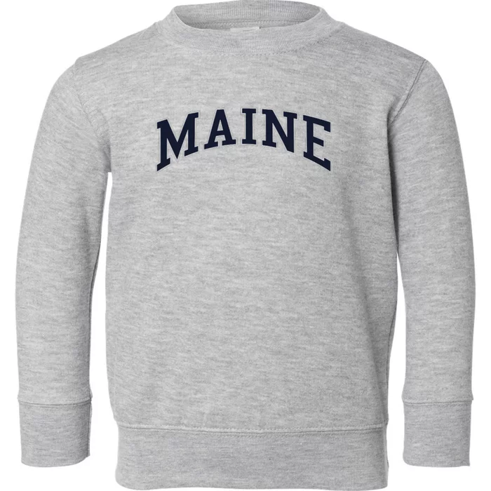 Maine Usa Varsity Style Toddler Sweatshirt