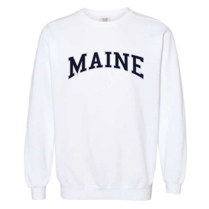 Maine Usa Varsity Style Garment-Dyed Sweatshirt