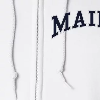 Maine Usa Varsity Style Full Zip Hoodie